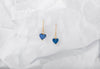 Lapis Lazuli Hearts earrings on gold fill ear wires  Lapis Lazuli is a third eye catalyzer, aligning you with the principles of your instincts and intuition - a powerful energy clearer - these sweethearts can make a cloudy day blue :)