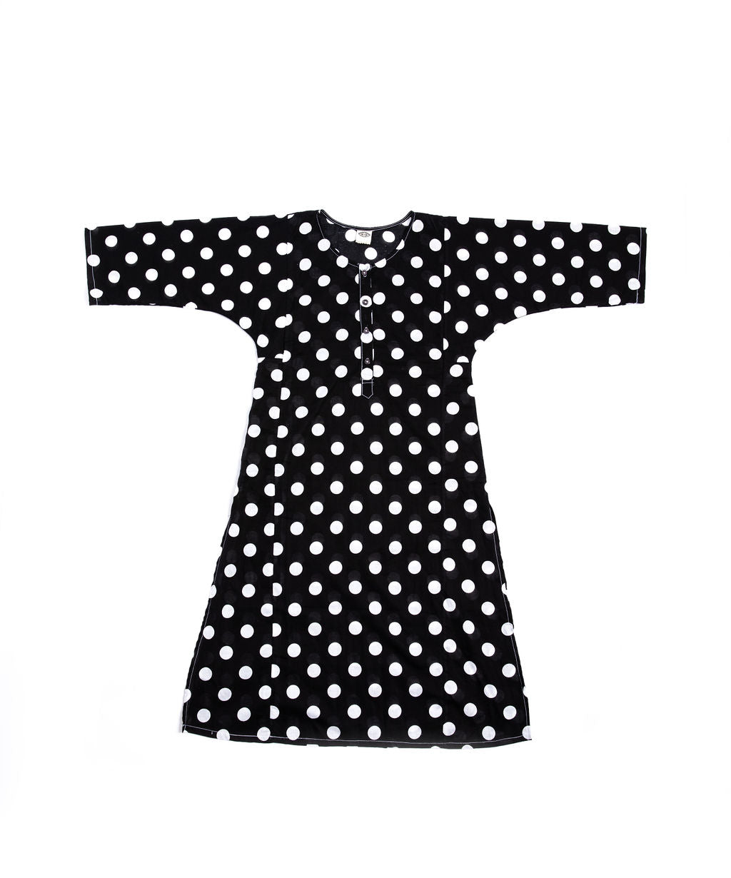 Beach Tunic in Polka Dot - The Beach Tunic is the epitome of easy-breezy with a healthy dash of bold pattern. Extra structure under the arms and side slits up to the hip give you room to run for the surf and stretch for the sun.