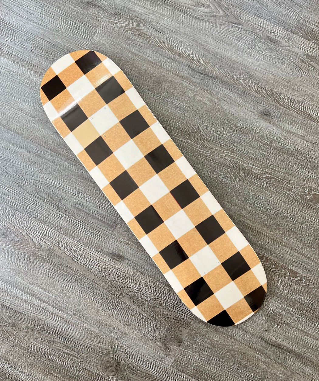 Gingham Popsicle Stick Custom Skateboards 