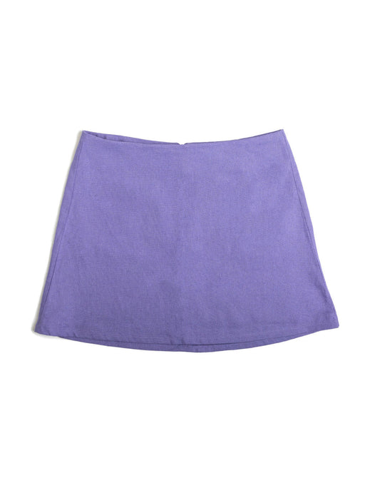 purple linen skirt