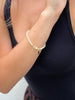 Opal 7” Bracelet - 14kt gold clasp strung on coated gold wire. 